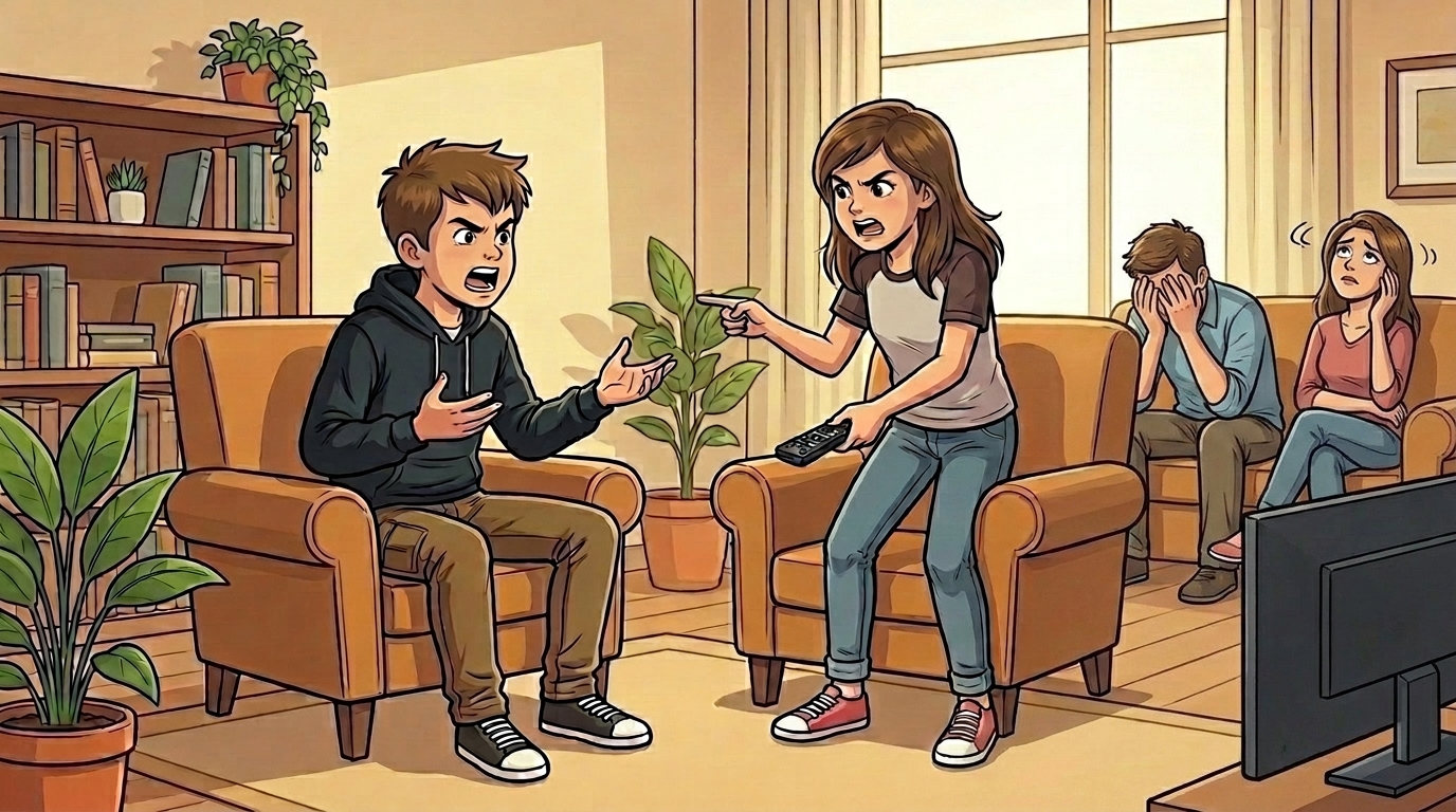 Two hopeless parents illustration for Pikarama