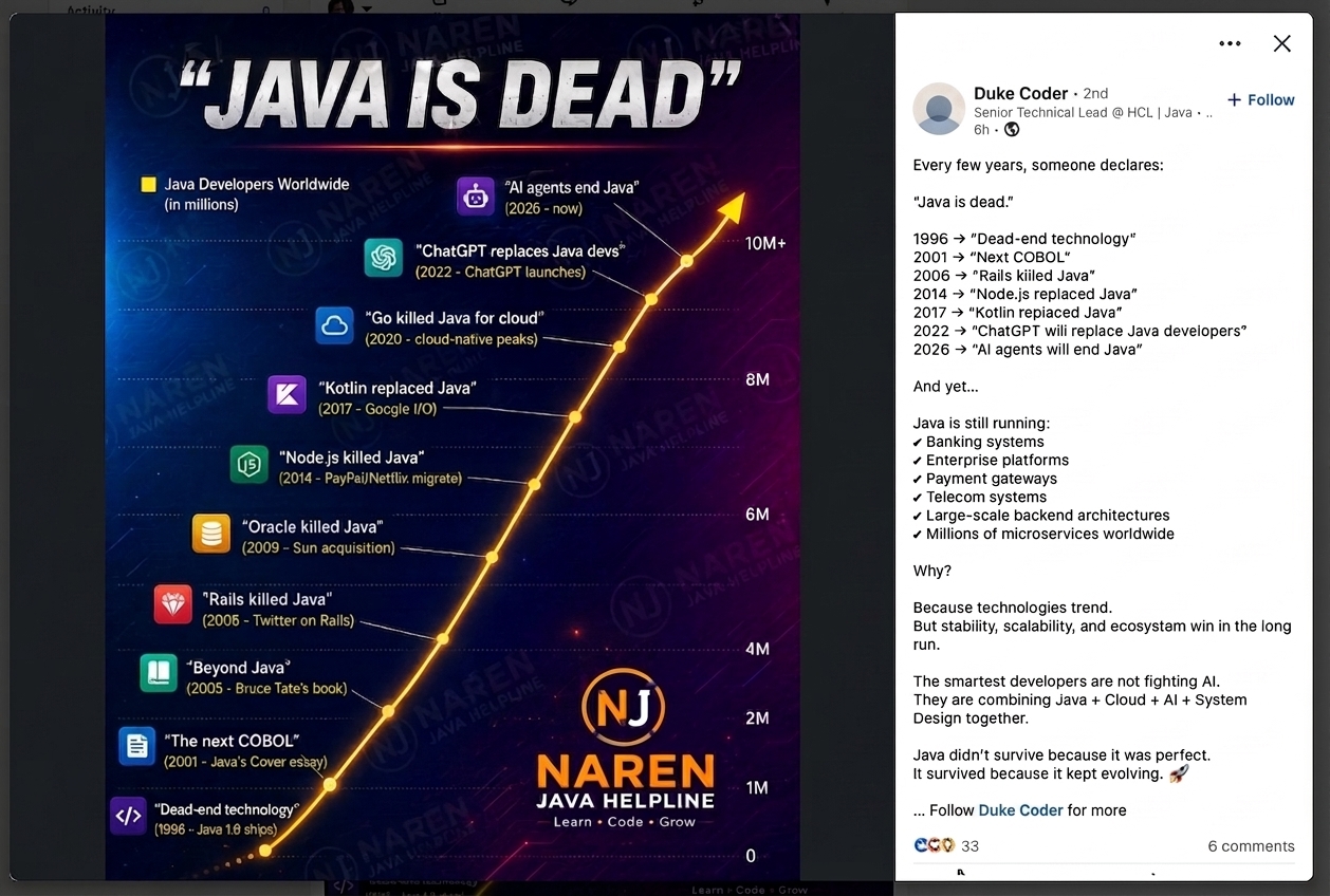 Java is not dead Duke coder illustration
