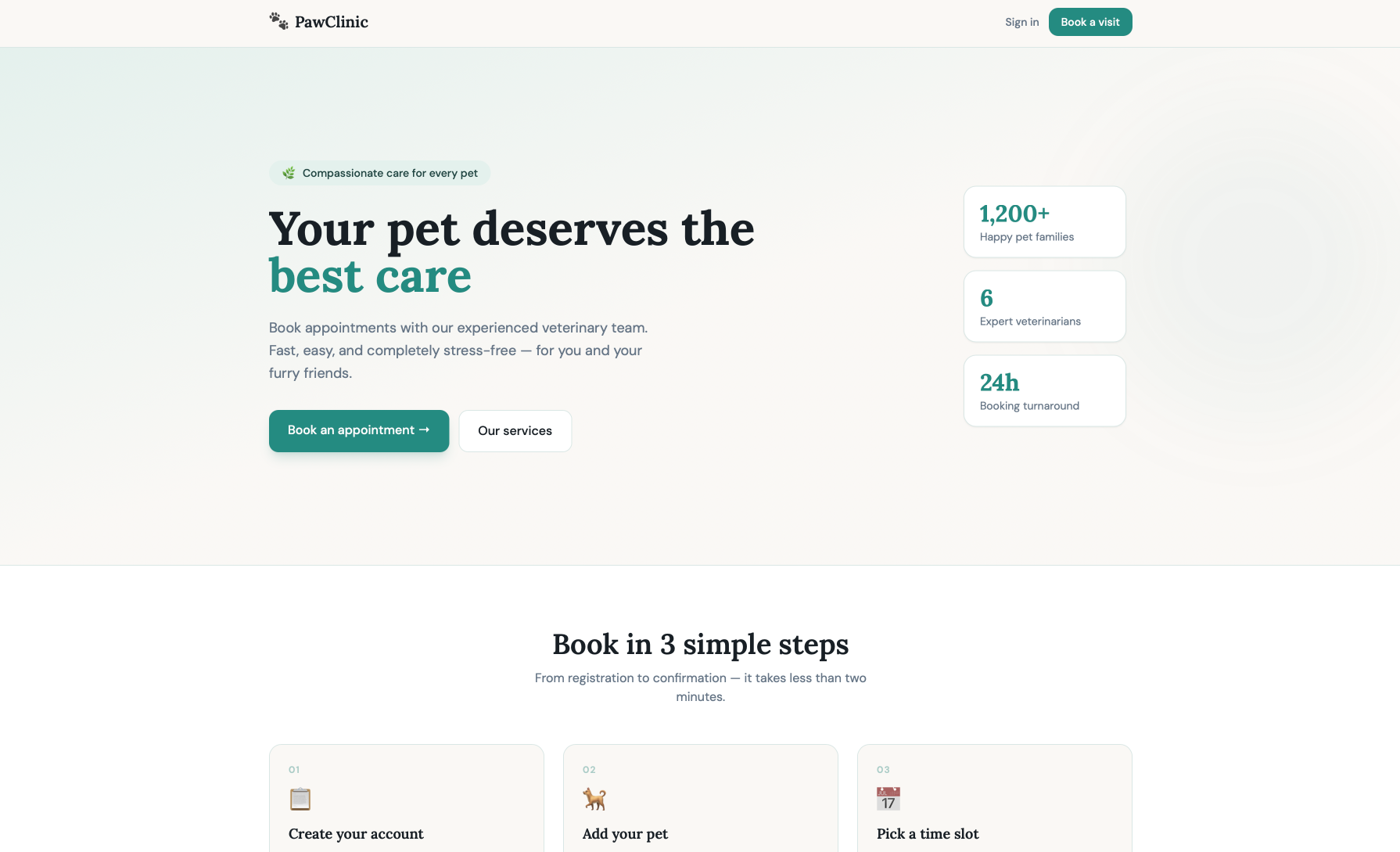 Macaly pet clinic result screenshot